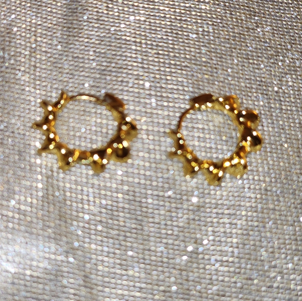 Susan Shaw petite gold tone earrings new